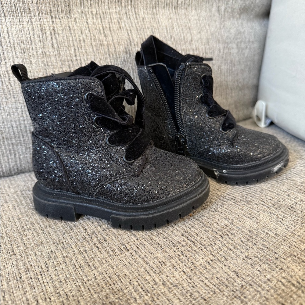 Sparkly Black Kids Boots Cat and Jack (Target)